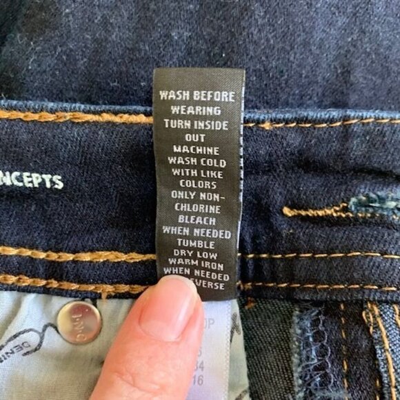 inc Denim Straight Leg Regular Fit Crop Women's Blue Jean Bermuda Shorts - 6P - Picture 6 of 6